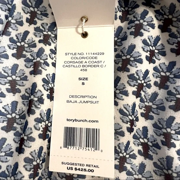 NWT Tory Burch Silk Baja Jumpsuit - Picture 15 of 15